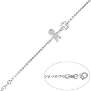 PULSERA PLATA 925MM NIÑA + NIÑO
