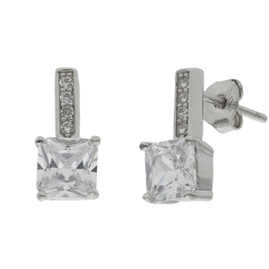 PENDIENTES PLATA 925MM CIRCONITAS - 6x14MM