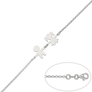 PULSERA PLATA 925MM NIÑO + NIÑA
