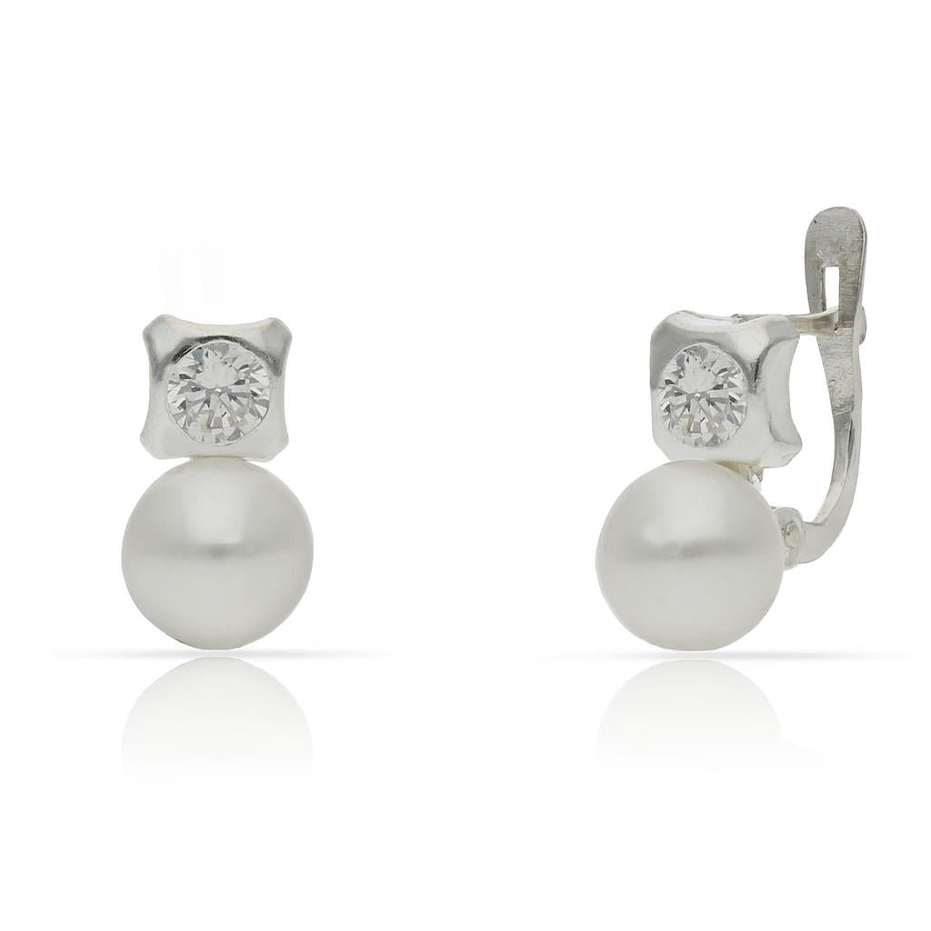 PENDIENTES PLATA 925MM PERLAS