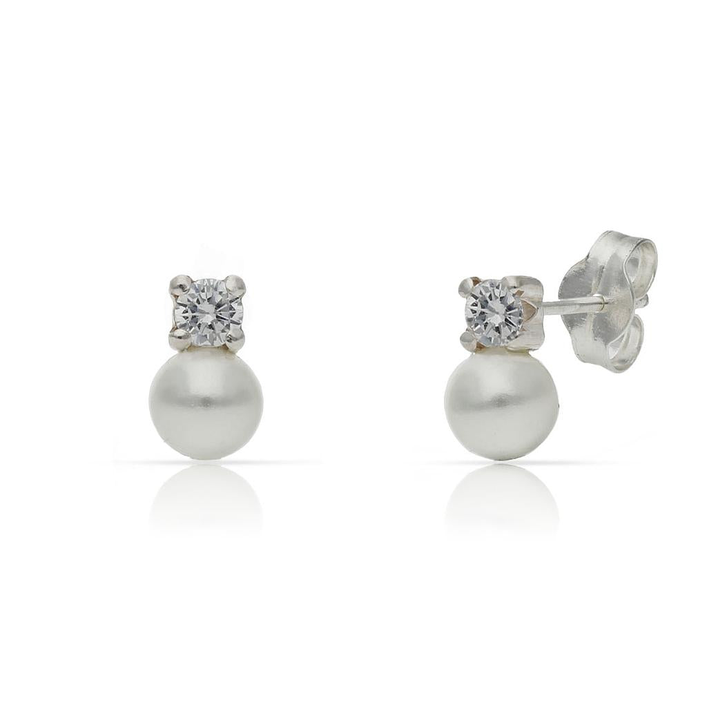 PENDIENTES PLATA 925MM PERLAS