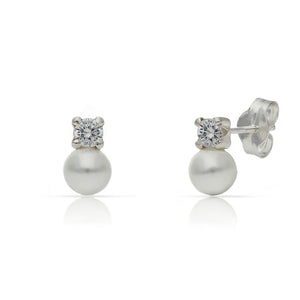 PENDIENTES PLATA 925MM PERLAS