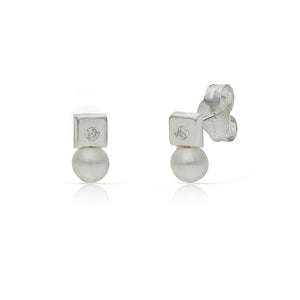 PENDIENTES PLATA 925MM PERLAS