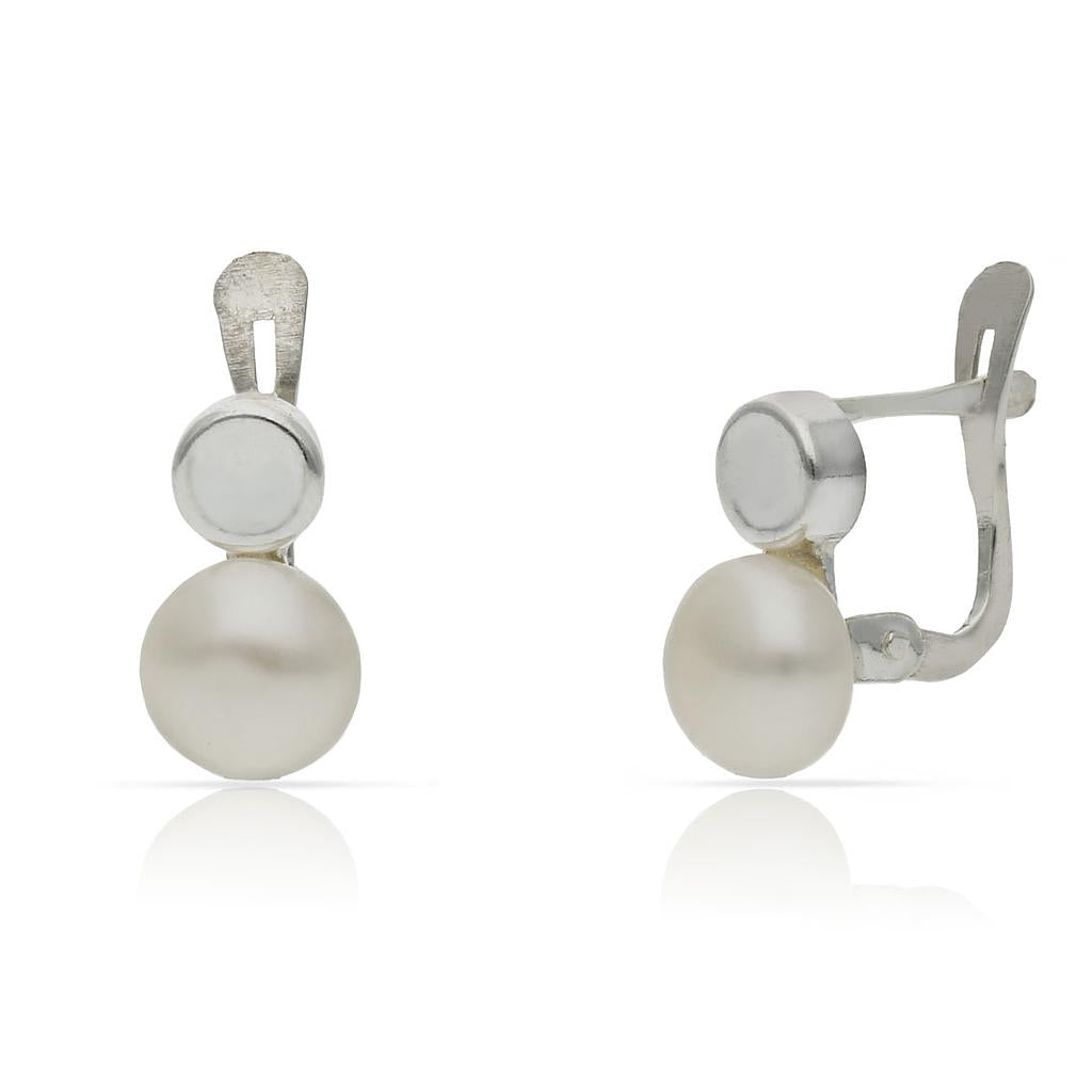 PENDIENTES PLATA 925MM PERLAS