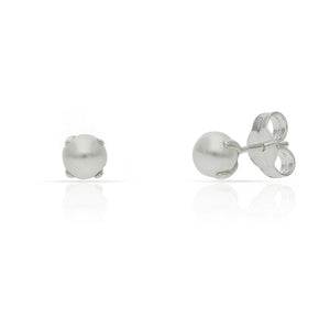 PENDIENTES PLATA 925MM PERLAS - 4MM