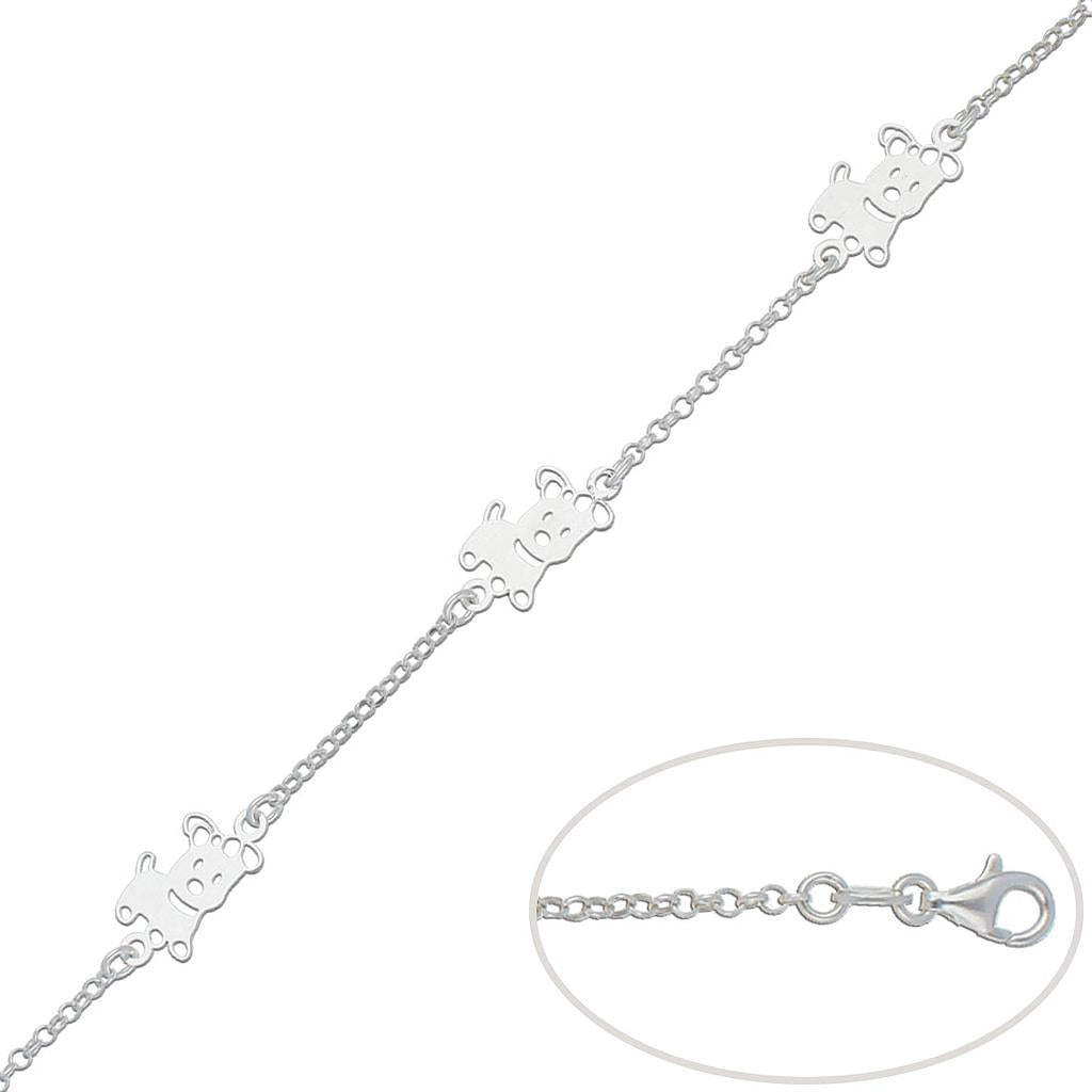 PULSERA PLATA 925MM PERROS