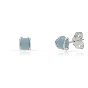 PENDIENTES PLATA 925MM PERLA AZUL - 5MM