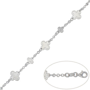 PULSERA  PLATA 925MM TREBOL