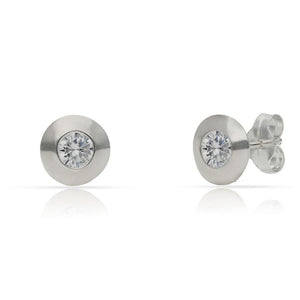 PENDIENTES PLATA 925MM CIRCONITAS - 7MM