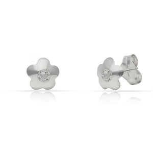 PENDIENTES PLATA 925MM FLOR CIRCONITAS - 6.50MM