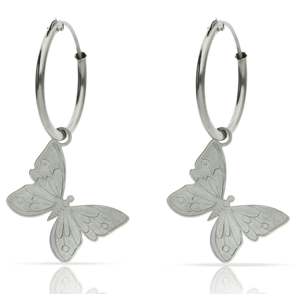 AROS PLATA 925MM MARIPOSA - 12MM