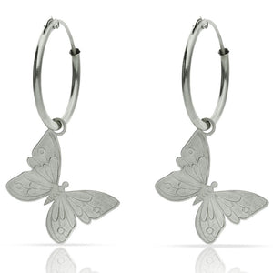AROS PLATA 925MM MARIPOSA - 12MM