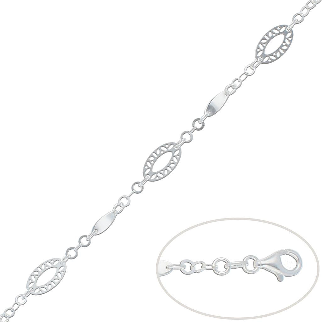 PULSERA PLATA 925MM OVALO
