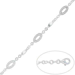 PULSERA PLATA 925MM OVALO