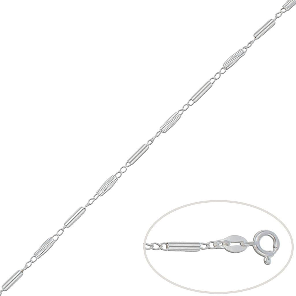 PULSERA PLATA 925MM BARRAS