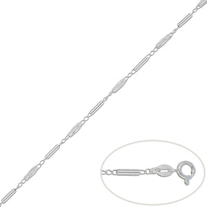 PULSERA PLATA 925MM BARRAS