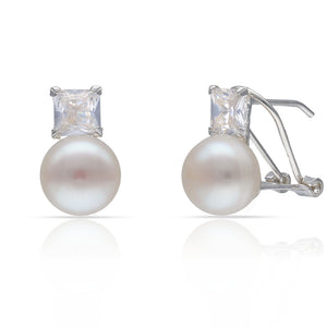PENDIENTES PLATA 925MM CIRCONITAS + PERLAS