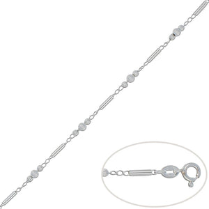 PULSERA PLATA 925MM BOLAS + BARRAS