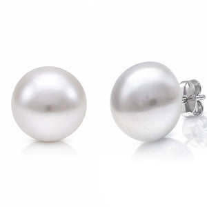 PENDIENTES PLATA 925MM MEDIAS PERLAS - 12MM