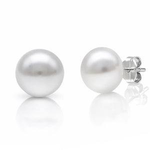 PENDIENTES PLATA 925MM MEDIAS PERLAS - 10MM