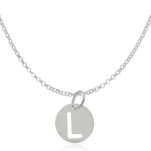 GARGANTILLA PLATA 925MM LETRA CALADA - 12MM