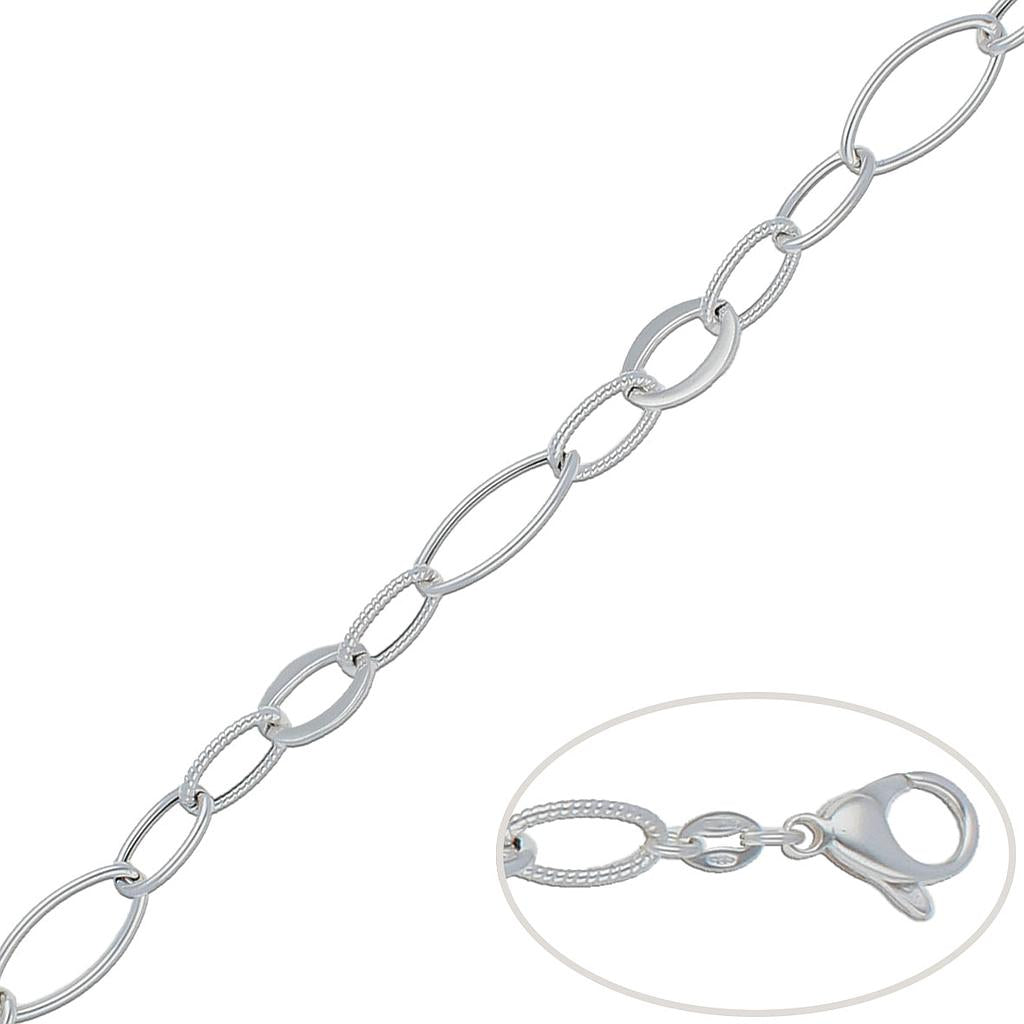 PULSERA PLATA 925MM ESLABONES