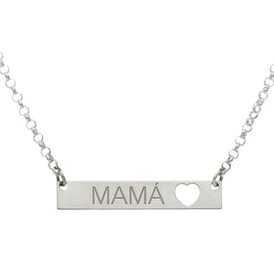 GARGANTILLA PLATA 925MM CHAPA + NOMBRE