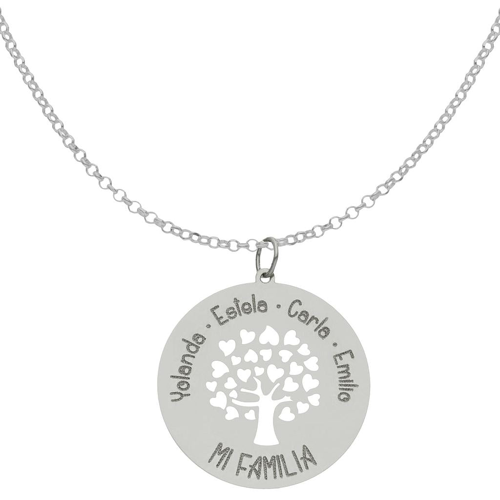 GARGANTILLA PLATA 925MM ARBOL FAMILIA - 25MM