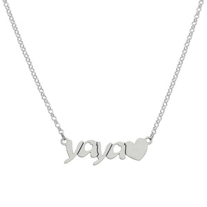 GARGANTILLA PLATA 925MM YAYA + CORAZON