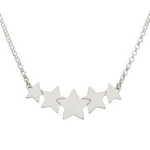 GARGANTILLA PLATA 925MM ESTRELLAS