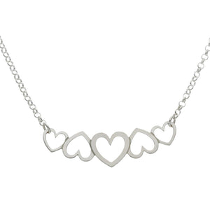 GARGANTILLA PLATA 925MM CORAZONES