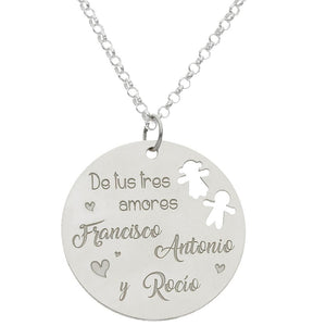 GARGANTILLA PLATA 925MM AMORES - 26MM