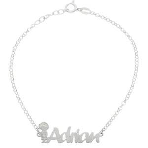 PULSERA PLATA 925MM NIÑO + NOMBRE