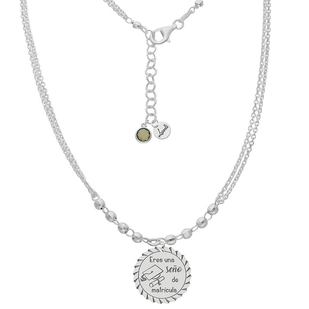 GARGANTILLA MI HISTORIA PLATA 925MM - ERES UNA SEÑO DE MATRICULA