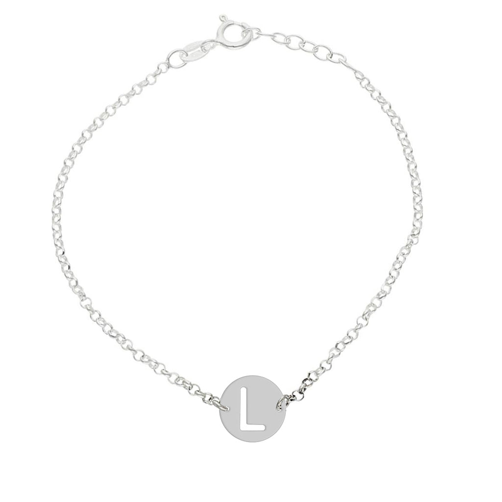 PULSERA PLATA 925MM LETRA CALADA - 10MM