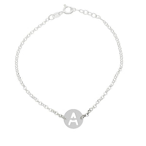 PULSERA PLATA 925MM LETRA CALADA - 10MM