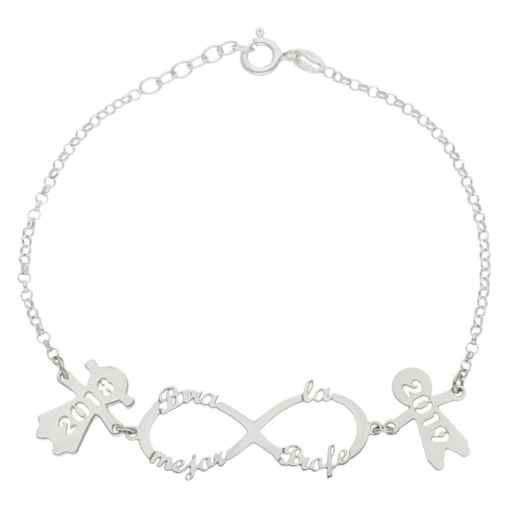 PULSERA PLATA 925MM INFINITO + NIÑOS