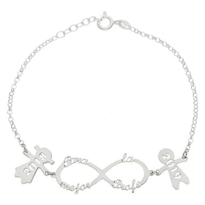 PULSERA PLATA 925MM INFINITO + NIÑOS
