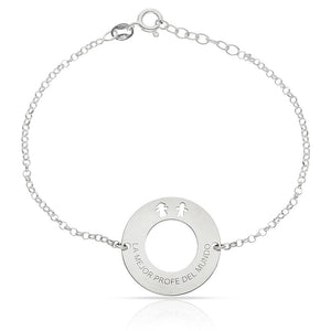 PULSERA PLATA 925MM CIRCULAR + FRASE