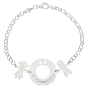 PULSERA PLATA 925MM DE PEDACITOS DE MI