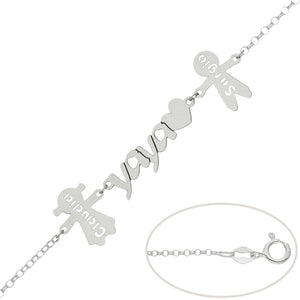 PULSERA PLATA 925MM YAYA + NIÑOS