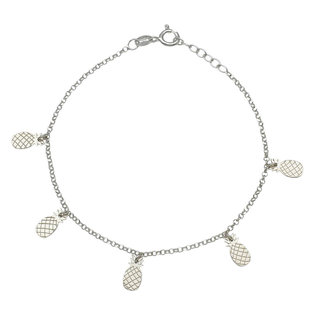 PULSERA PLATA 925MM MINI CHARMS PIÑAS