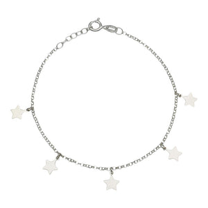 TOBILLERA PLATA 925MM MINI CHARMS ESTRELLAS