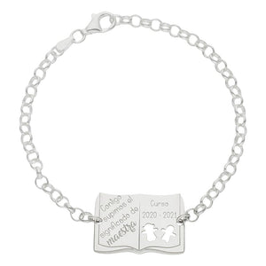 PULSERA PLATA 925MM LIBRO PROFE