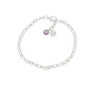 PULSERA MI HISTORIA PLATA 925MM - LILA