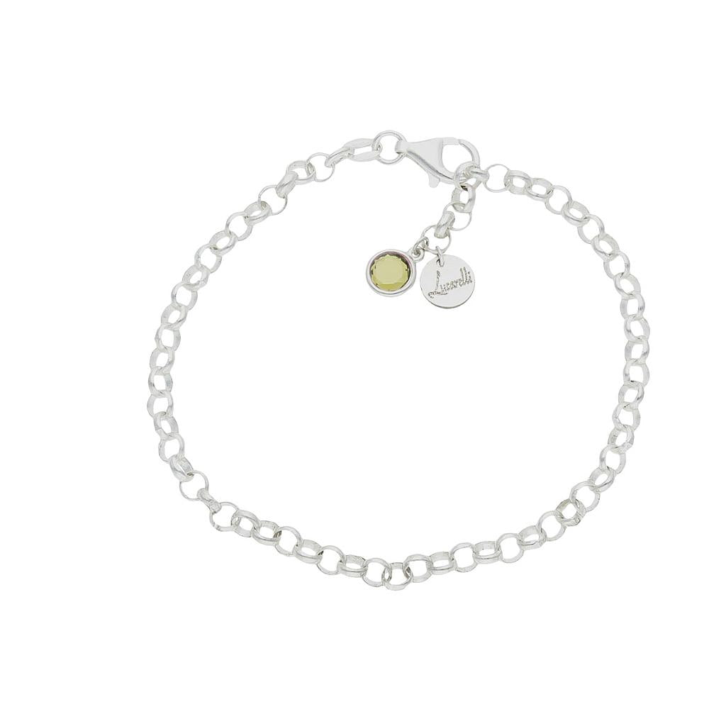 PULSERA MI HISTORIA PLATA 925MM - VERDE