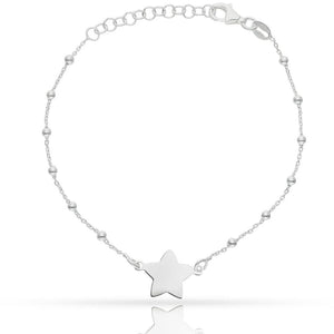 PULSERA PLATA 925MM ESTRELLA + BOLAS