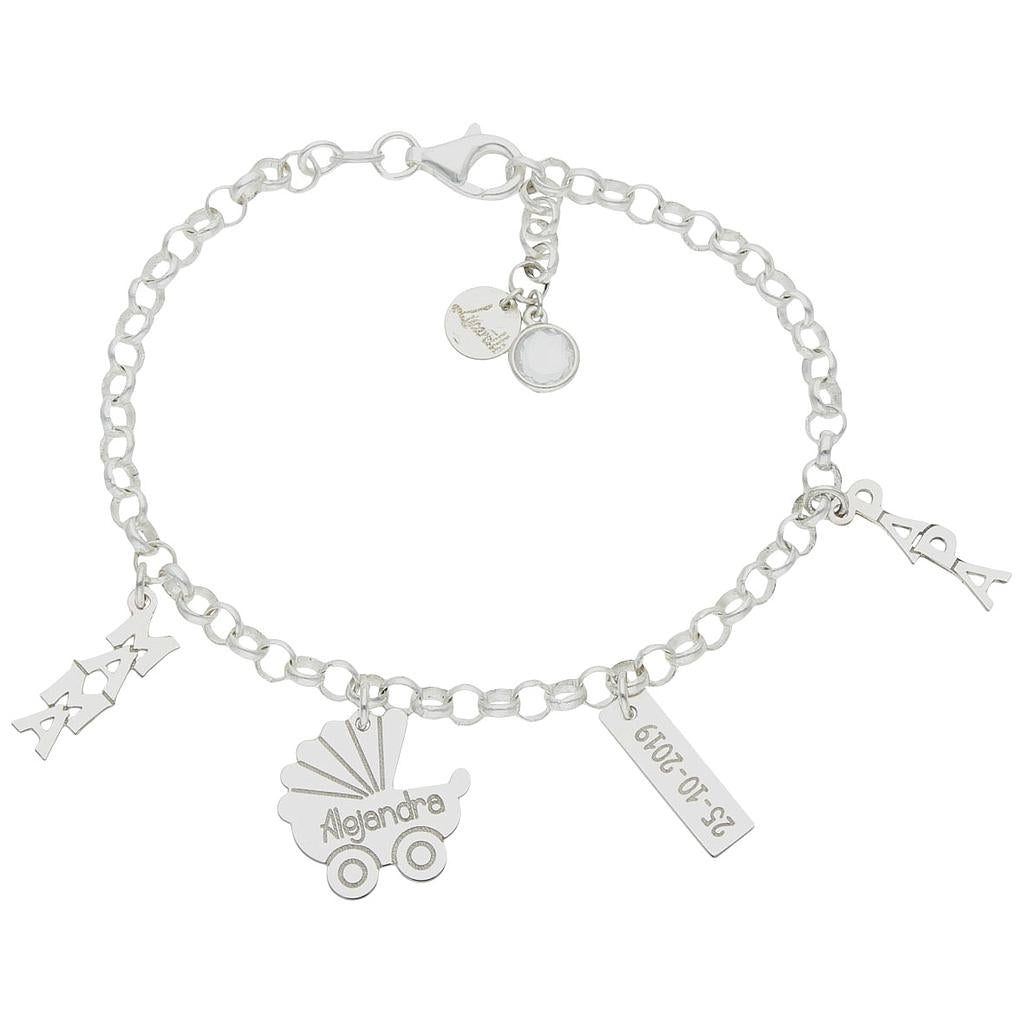 PULSERA MI HISTORIA PLATA 925MM NACIMIENTO