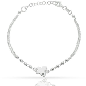 PULSERA PLATA 925MM MARIPOSA + BOLAS