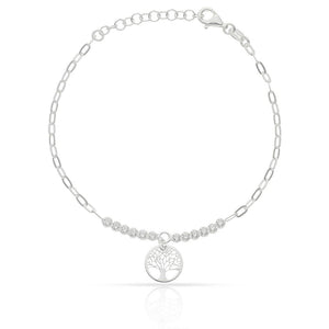 PULSERA ARBOL DE LA VIDA + CIRCONITAS PLATA 925MM